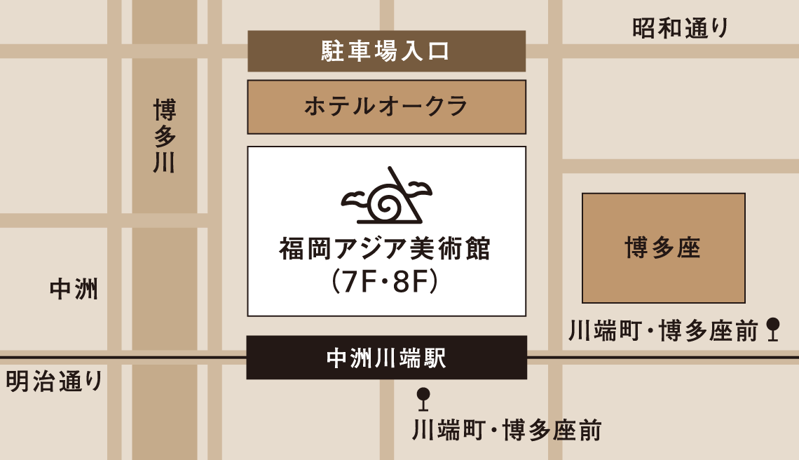 福岡アジア美術館マップ